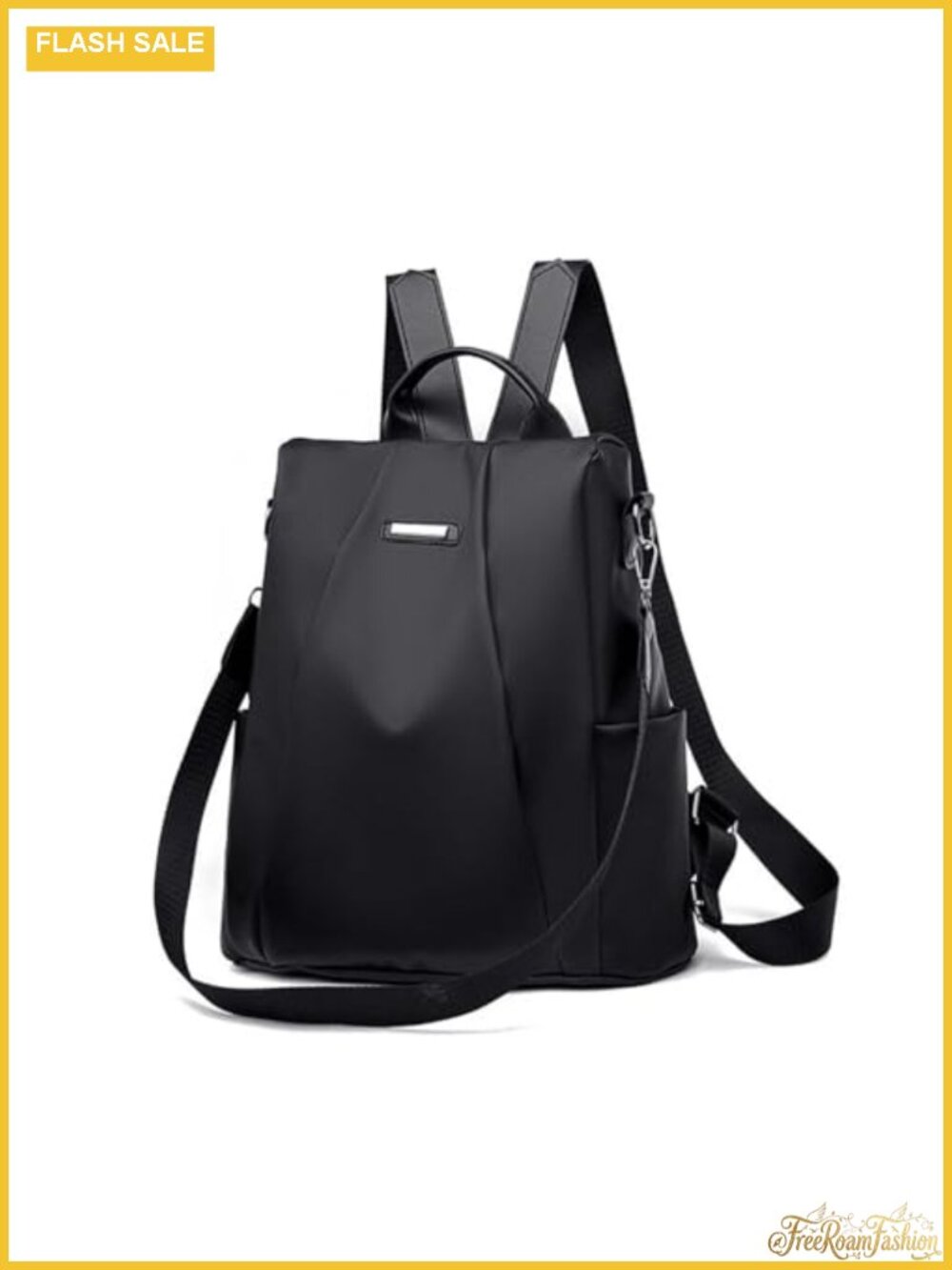 Anti-Theft Nylon Women's Backpack Purse with Detachable Strap for Travel Work